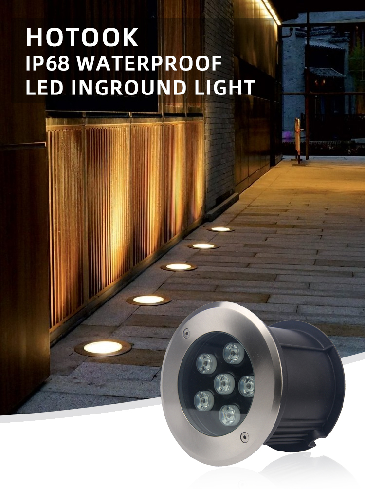 Automatic RGB Stainless Steel LED Ground Lights Outdoor