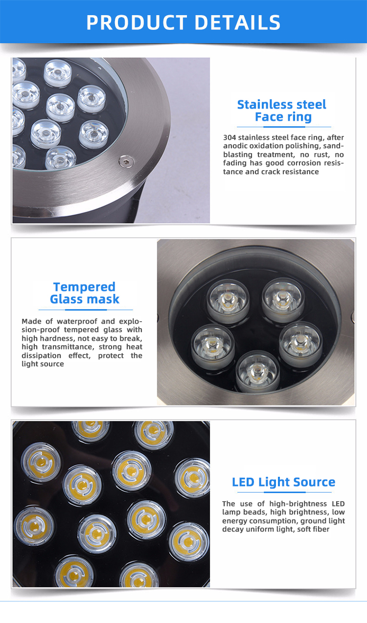 Top Quality IP68 D260mm SS304 LED Underground Light
