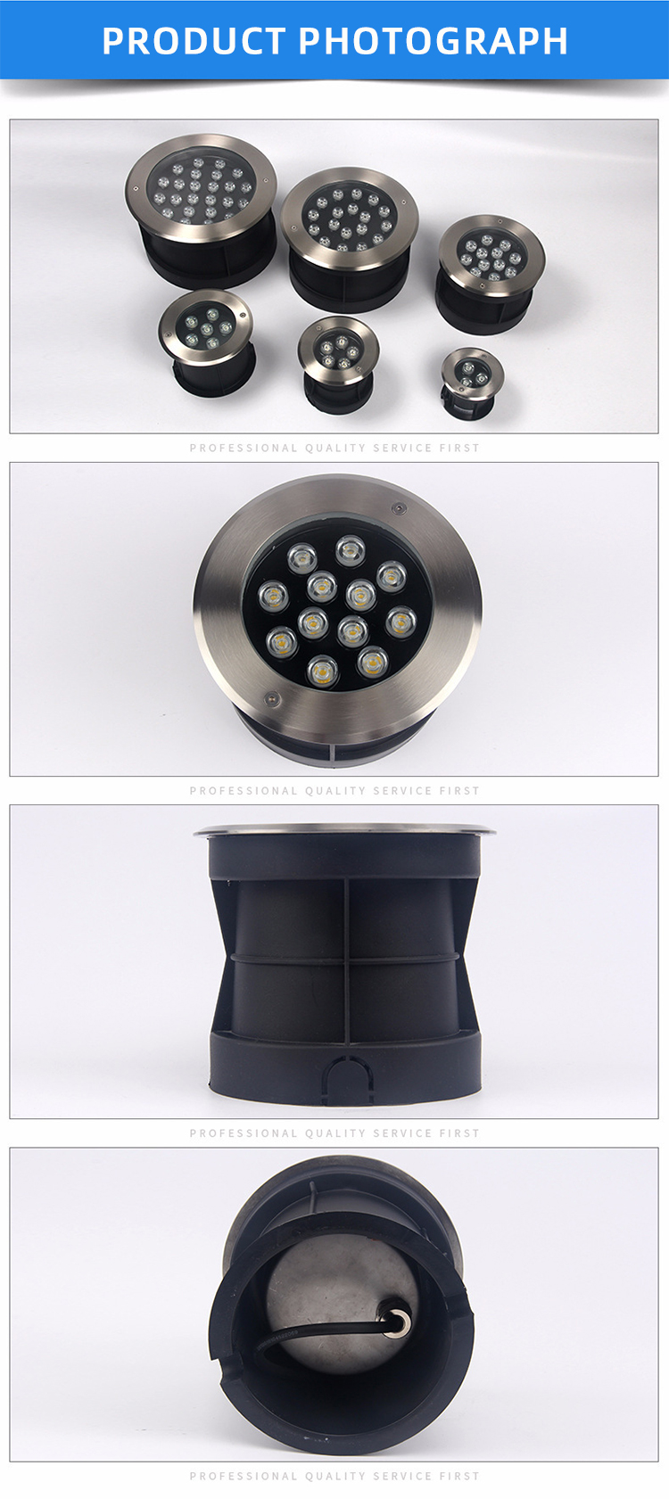 Top Quality IP68 D260mm SS304 LED Underground Light