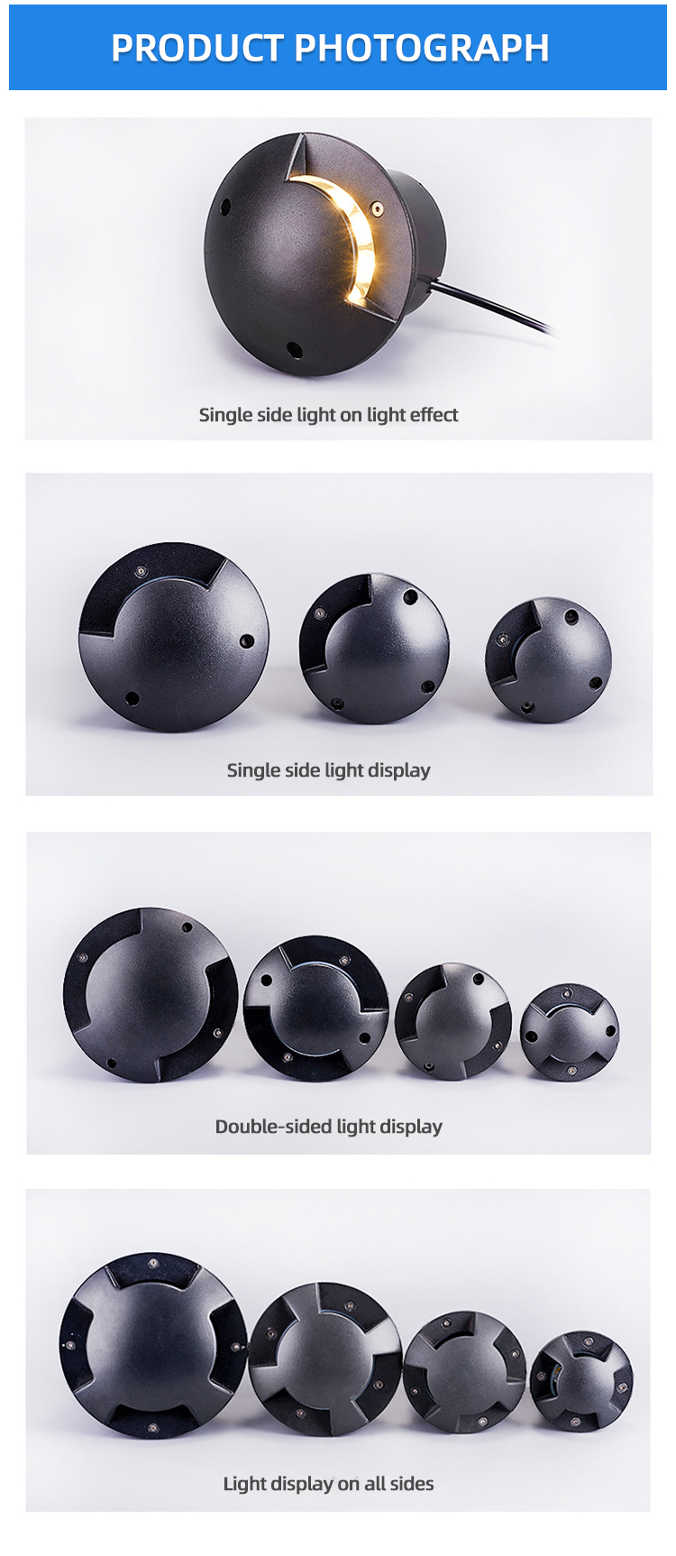 Side Luminous Aluminum Inground Light