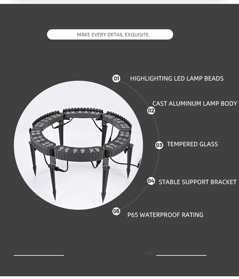 LED Palm Hug Tree Ring Light