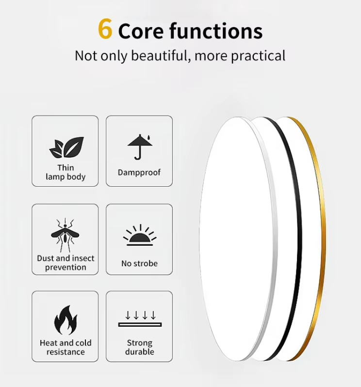 Indoor Round LED Ceiling Light for Home Kitchen Room