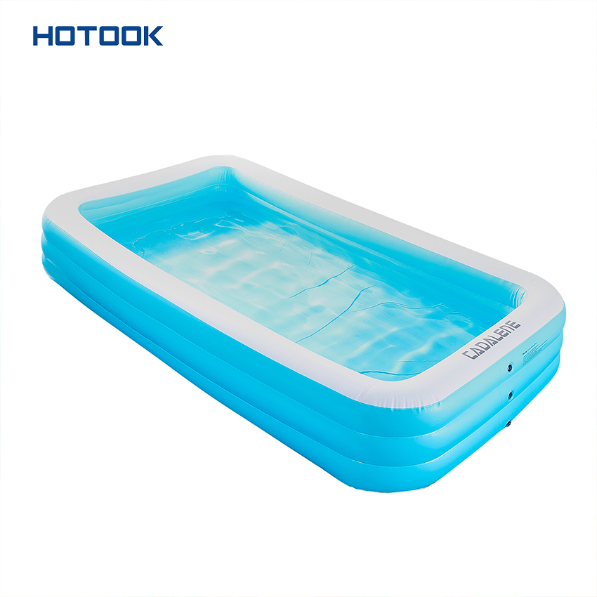 Blue Snd White Inflatable Pool