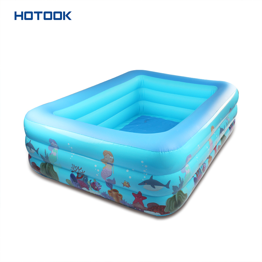 Blue Snd White Mermaid Inflatable Pool