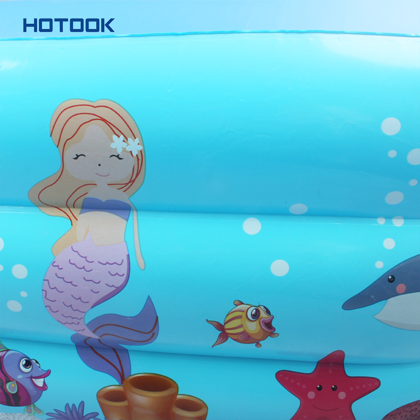 Blue Snd White Mermaid Inflatable Pool