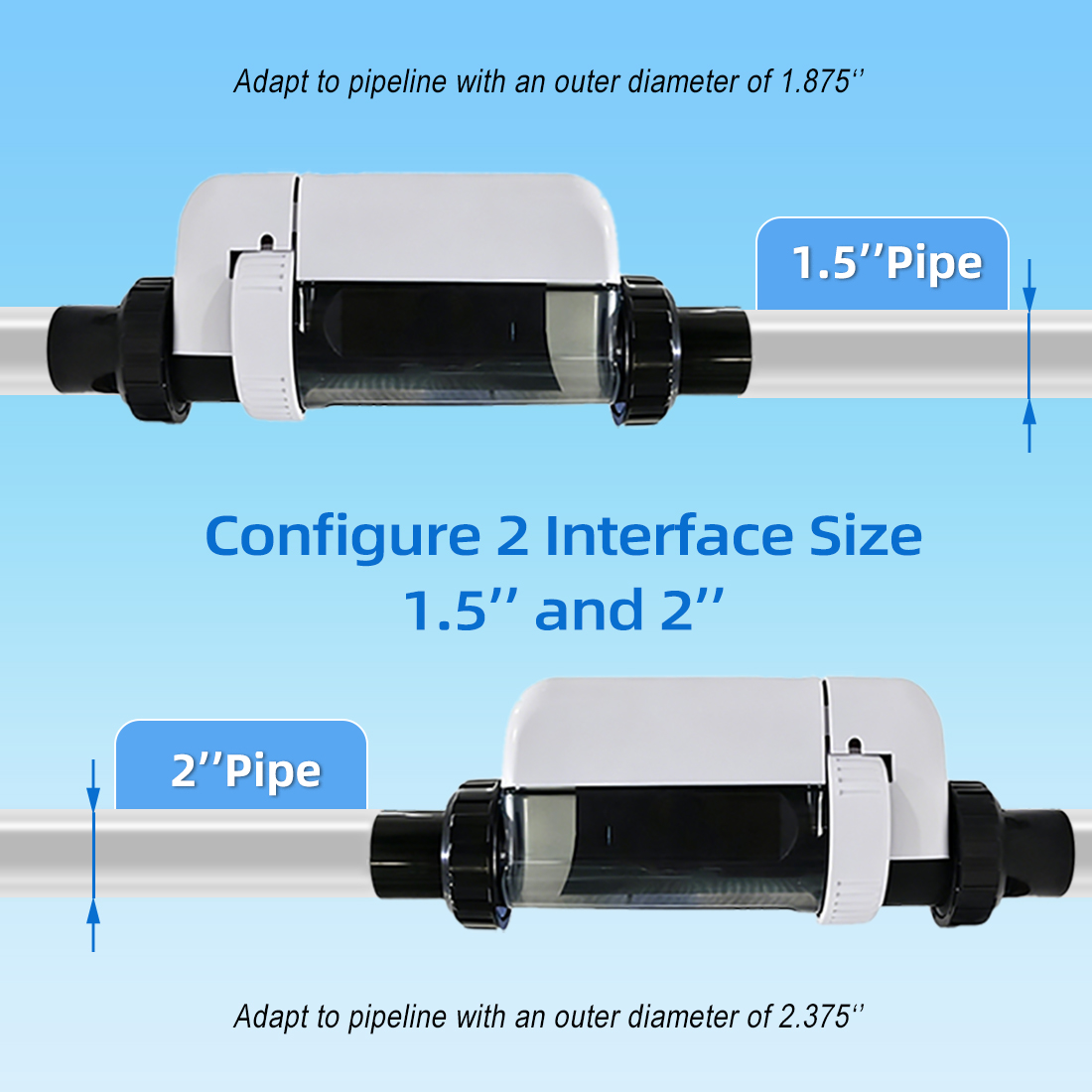 Multi-functional 3500PPM Smart Salt Water Chlorinator for 66000 Gallons Pool Multi-functional 3500PPM Smart Salt Water Chlorinator for 66000 Gallons Pool