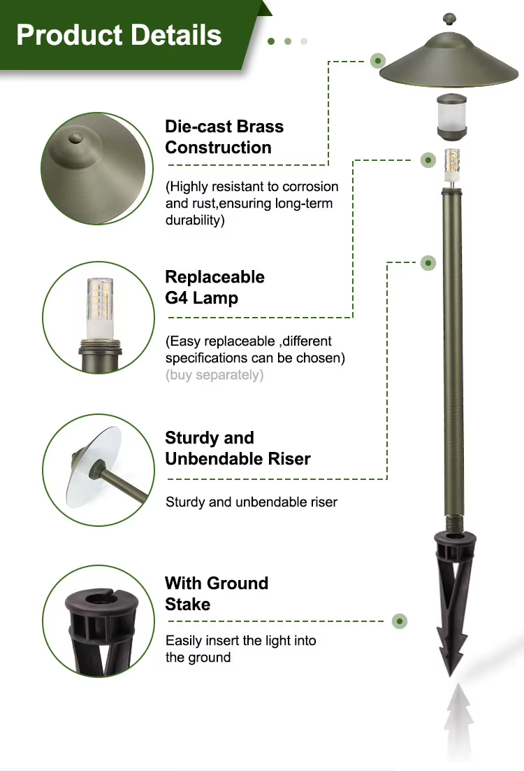Path Patio Garden Yard Die-cast brass LED Garden Light Path Patio Garden Yard Die-cast brass LED Garden Light