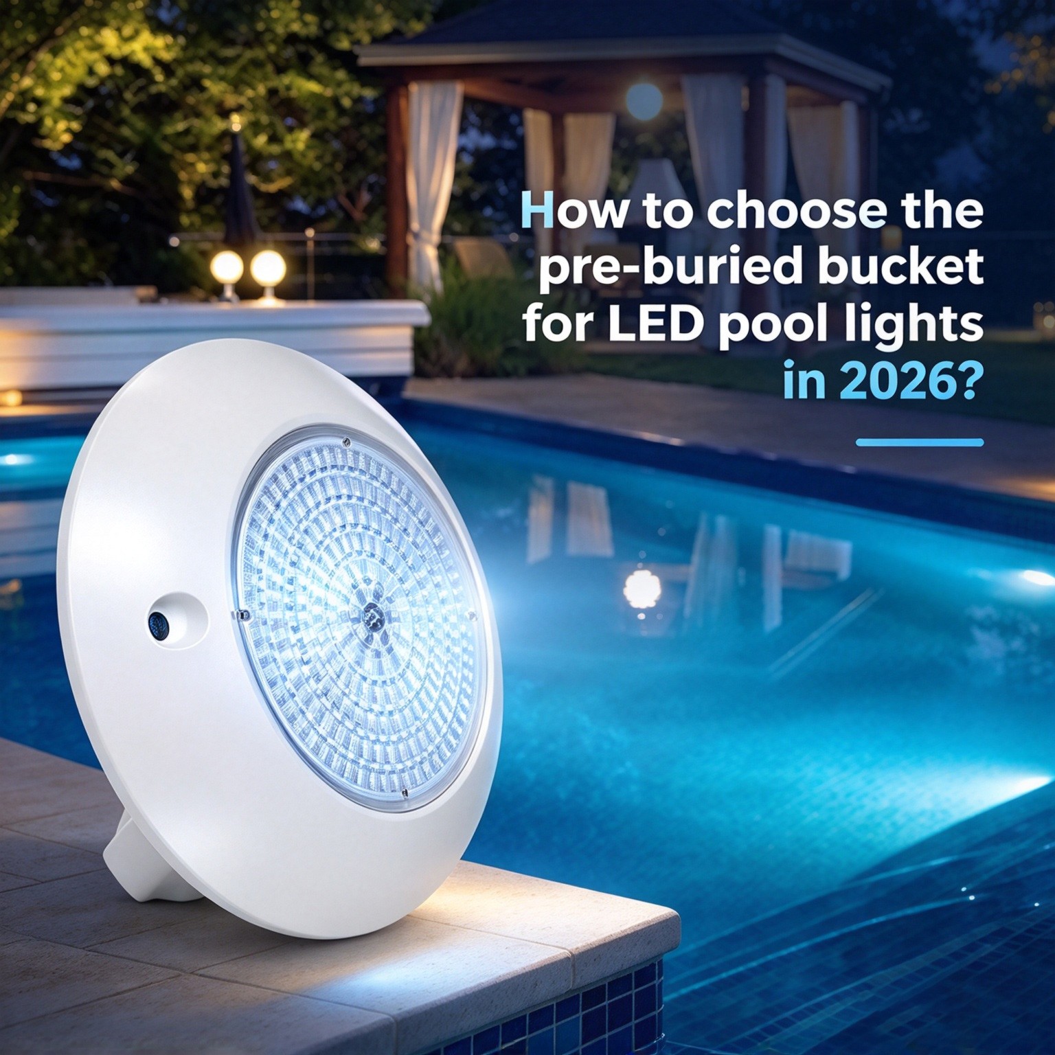 How to choose the pre-buried bucket for LED pool lights in 2026? Why are stainless steel shells and IP68 waterproof features standard options?