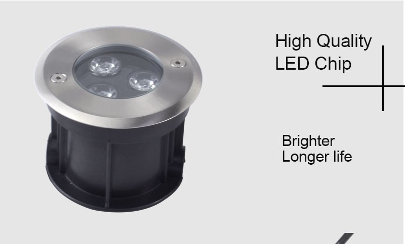 3W Stainless Steel High Power LED Inground Light