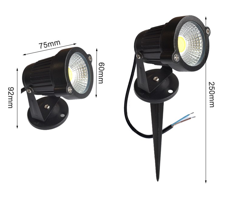 3W 5W dual-use IP65 Waterproof LED Lawn Lamp 12v 85-265v