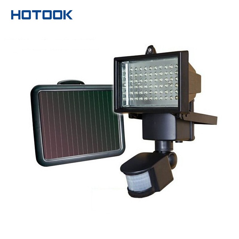 10W 60 LED Solar Powered Flood light Outdoor Motion Sensor Lawn