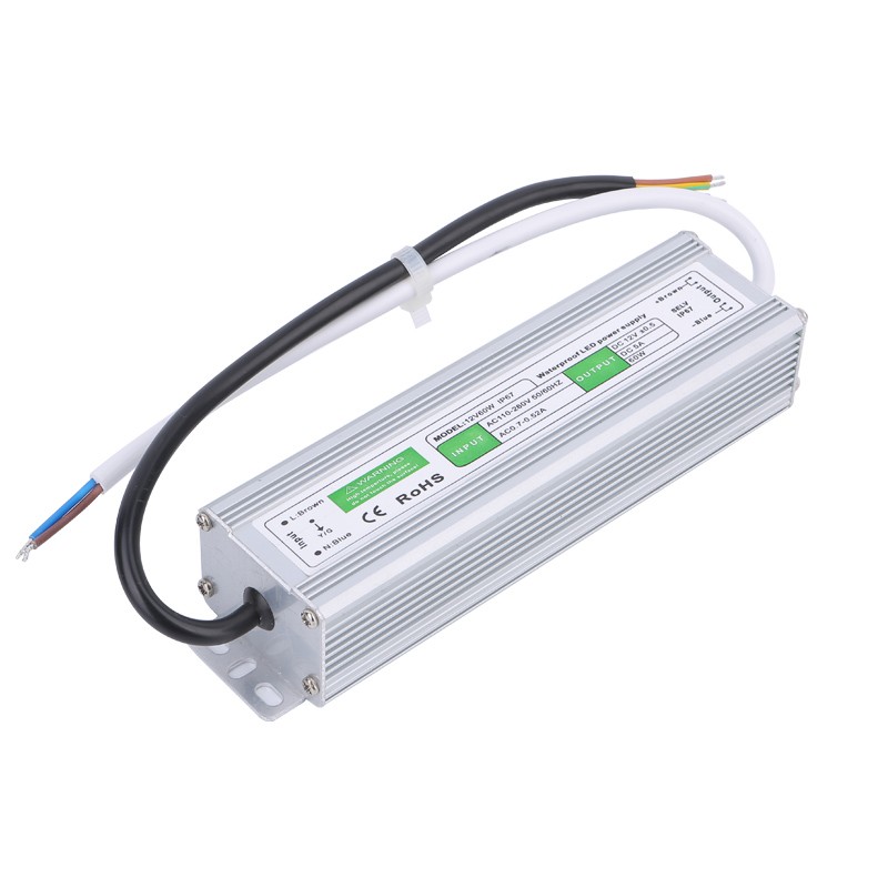 60W  DC12V 5A IP67 Waterproof LED Transformer