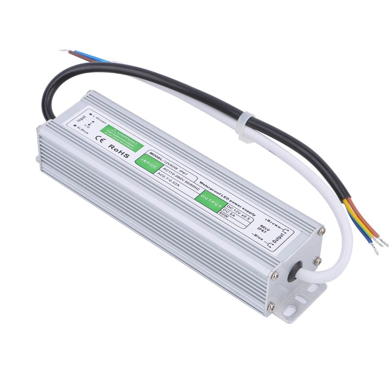 60W  DC12V 5A IP67 Waterproof LED Transformer