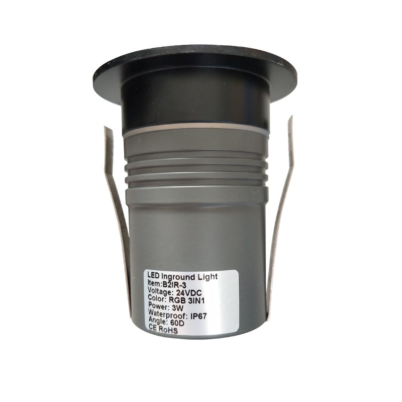 1*5W D70mm Stainless Steel Recessed Side Lighting LED Underground Light