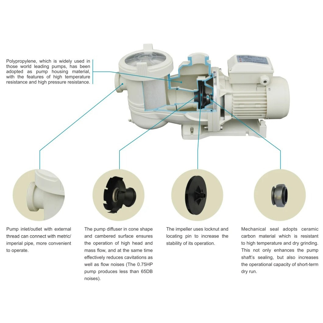 Commercial 2HP 3HP Variable Speed Swimming Pool Pump 