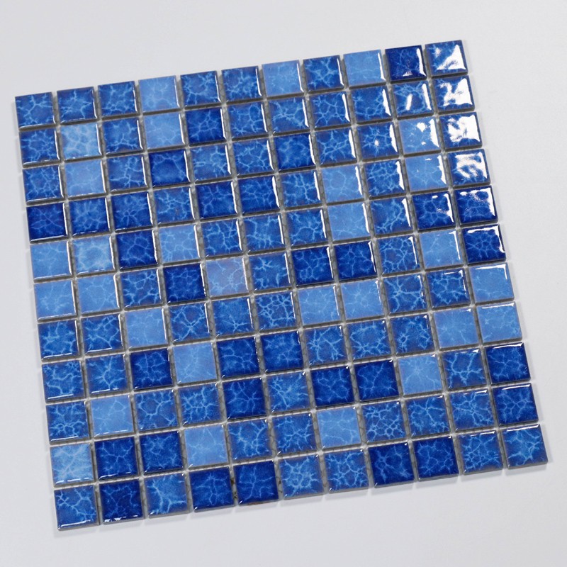 Custom Logo Black Square MIx Color Glass Salt Sale Custom Balcony Swimming Pool 3D Mosaic Floor Tile Craft Decoration New Design