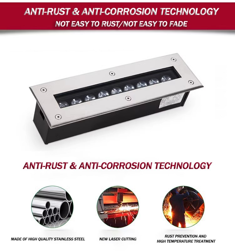 Stainless Steel Ip67 Waterproof Square Inground Deck Uplight Outdoor Buried Ground Road Lighting Outdoor Led Underground Light