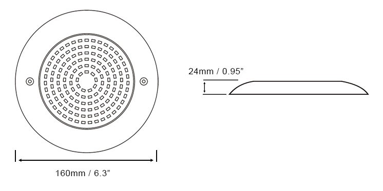Wall Mounted IP68 Resin Filled PC Led Pool Light