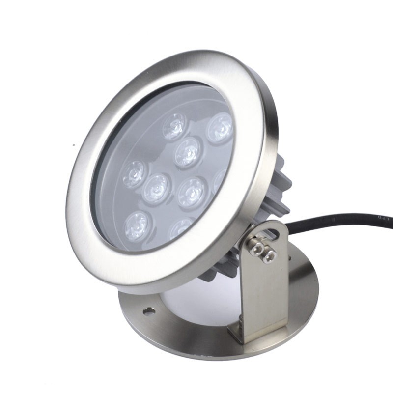 Premium 24W D215mm Stainless Steel RGB led underwater light with raditor