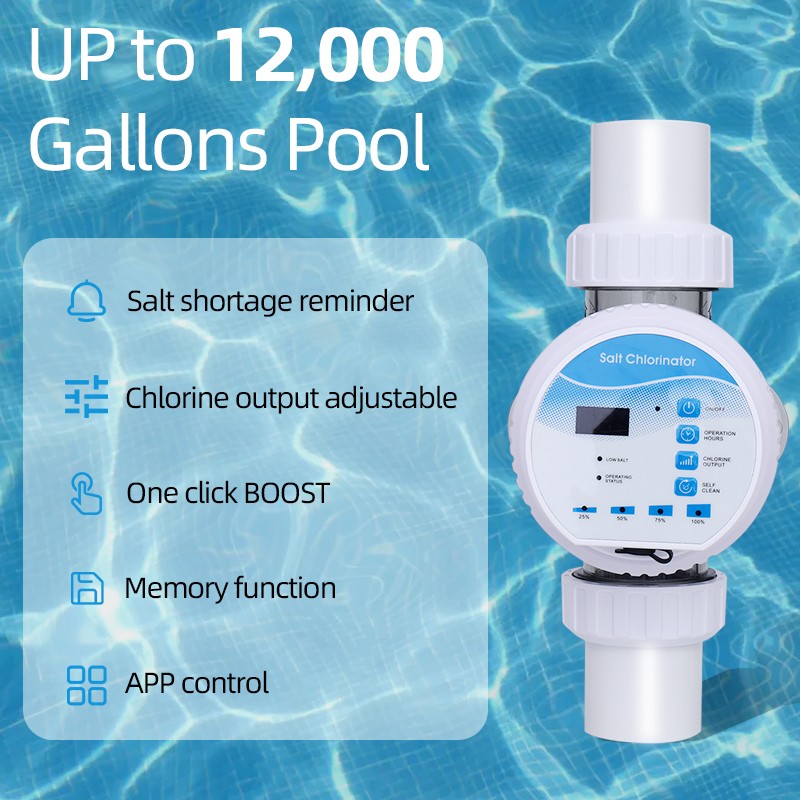 8g/hr to 50g/hr Pool Salt Chlorine Generator