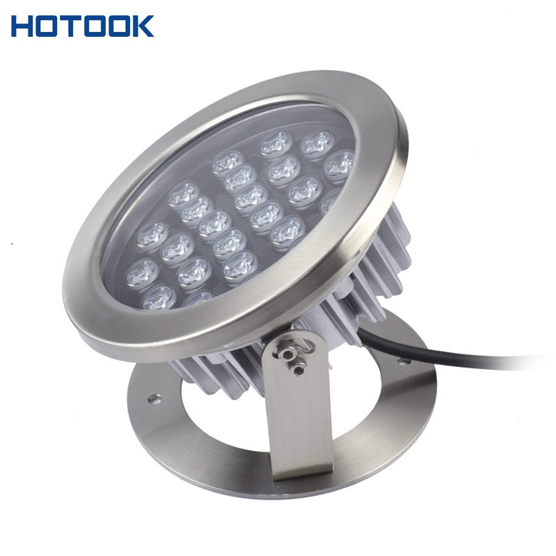 Premium 24W D215mm Stainless Steel RGB led underwater light with raditor