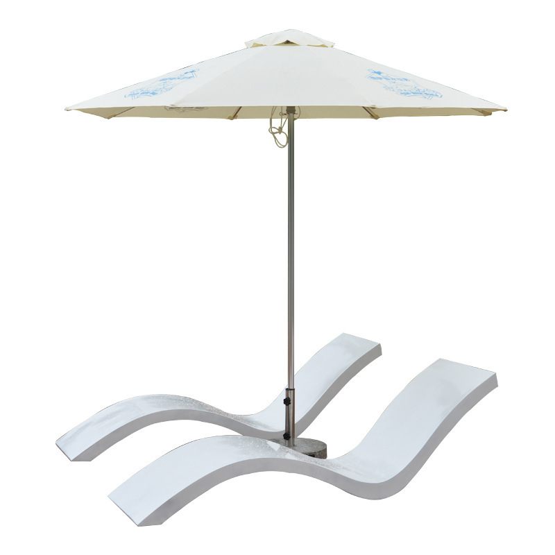 Modern Fiberglass Outdoor Beach Sun Loungers