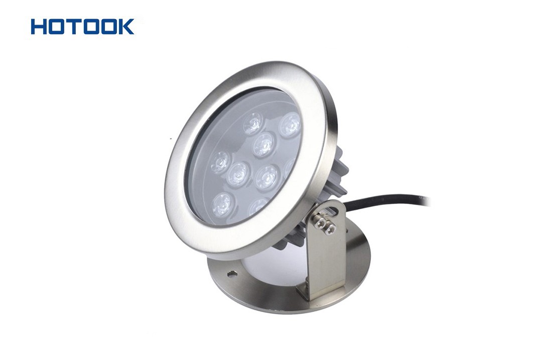 Premium 9W Stainless Steel High Power RGB LED Underwater Light With Radiator 